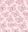Delicate Butterfly Garden Silhouette Rug
