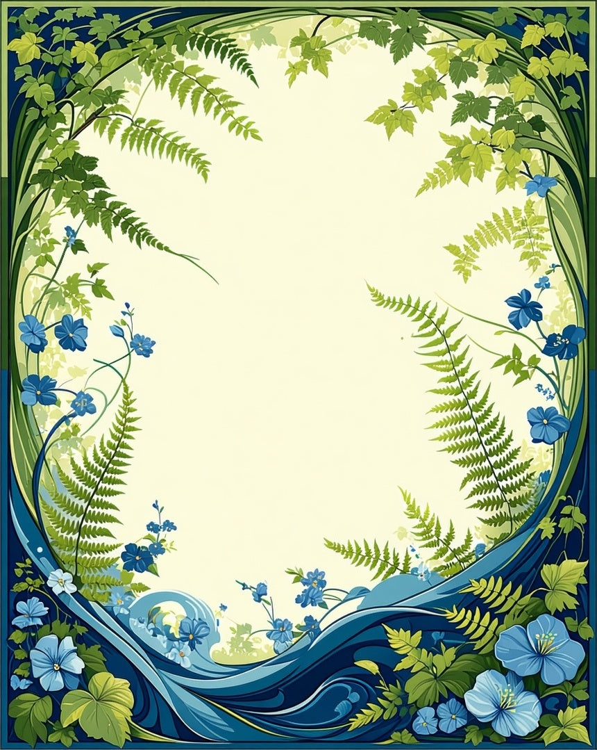 Botanical Floral Art Nouveau Rug