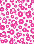 Pink Circle Scattered Playful Pattern Rug