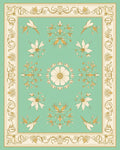 Trellis Floral Cream Gold Pattern Rug