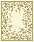 Botanical Vine With Soft Petal Flowers Rug