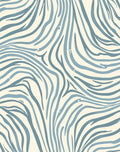 Abstract Blue Gray Zebra Stripe Pattern Rug