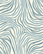 Abstract Blue Gray Zebra Stripe Pattern Rug