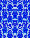 Ornate Blue Baroque Style Pattern Rug