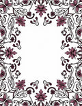 Ornate Floral Vine Pattern Rug