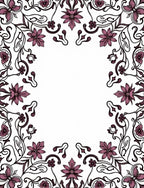 Ornate Floral Vine Pattern Rug