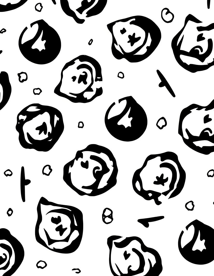 Abstract Ink Wash Shapes Design Rug