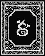 Monochrome Intricate Floral Border Rug