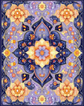 Whimsical Floral Symmetry Pattern Rug