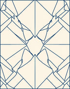 Geometric Symmetry Lines Art Rug