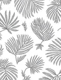 Leafy Botanical Line Drawing Area Rug