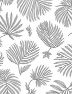 Leafy Botanical Line Drawing Area Rug
