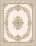 Ornate Floral Scrollwork Pattern Rug