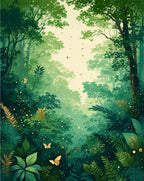Enchanted Forest Butterflies Gold Dust Rug