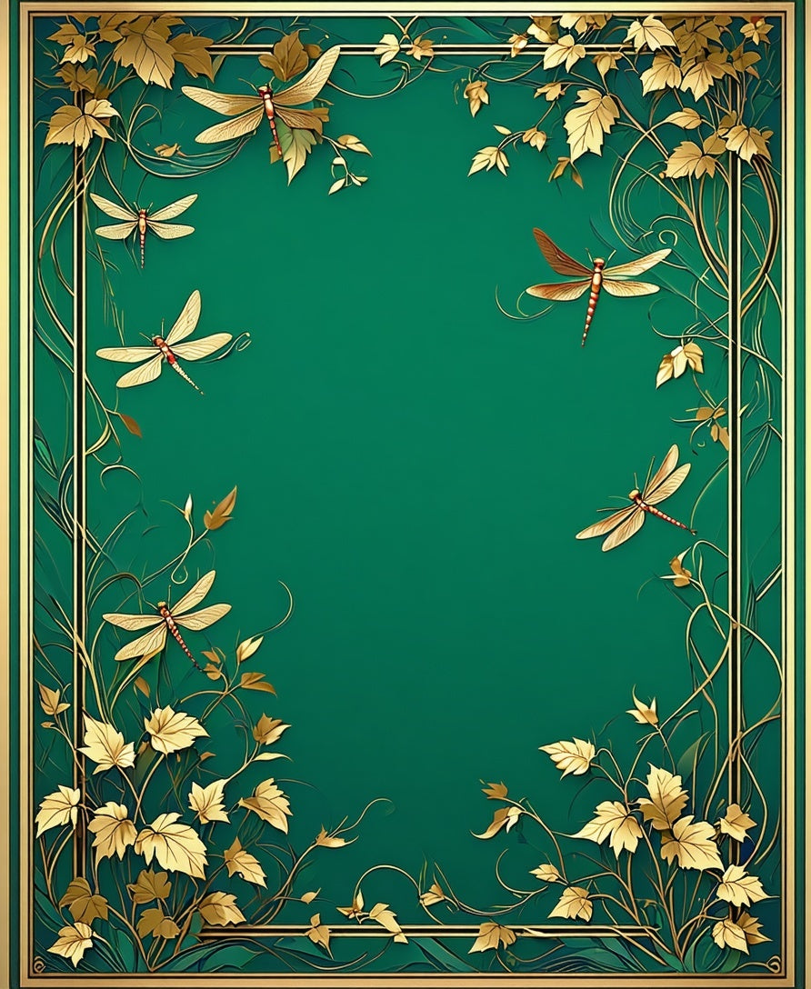 Dragonfly Vine Frame Design Rug