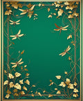 Dragonfly Vine Frame Design Rug