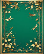 Dragonfly Vine Frame Design Rug
