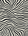 Black Cream Wild Pattern Design Rug
