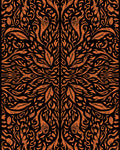 Orange Abstract Swirls Pattern Rug