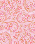 Pink Floral Swirls Pattern Rug