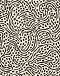 Abstract Organic Swirls Line Art Pattern Rug