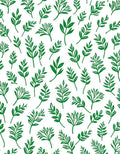Green Leafy Botanical Pattern Rug