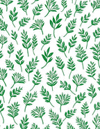 Green Leafy Botanical Pattern Rug