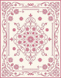 Floral Bandana Inspired Outline Art Rug