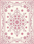 Floral Bandana Inspired Outline Art Rug