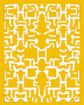Yellow and White Geometric Tessellation Pattern Rug