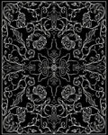 Elegant White Swirls Floral Design Rug