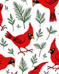 Vibrant Red Cardinal Foliage Artwork Rug