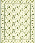 Delicate Floral Vine Pattern Runner Rug