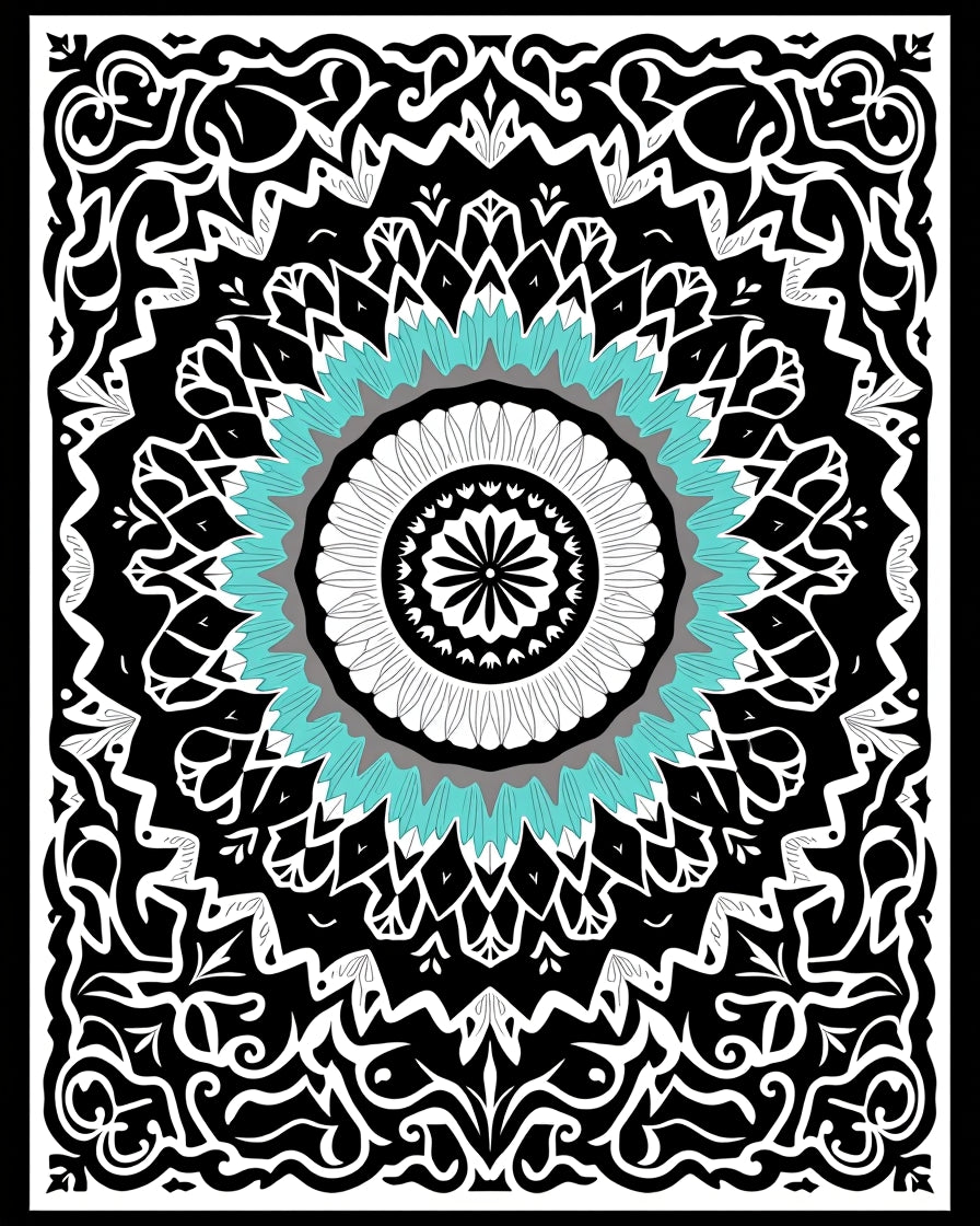 Intricate Mandala Art Design Rug