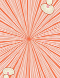Orange Sunburst Mushroom Delight Rug