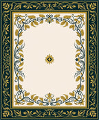 Elegant Floral Vine Border Design Rug