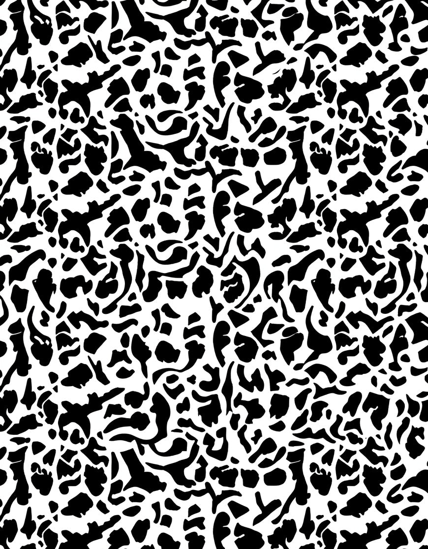 Abstract Black And White Spots Rug