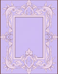 Ornate Floral Scrollwork Lilac Design Rug
