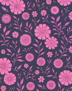 Pink Floral Botanical Nature Design Rug