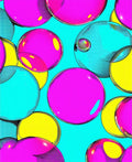 Vibrant Bubble Pattern Design Rug