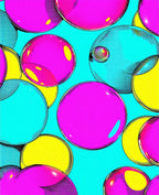 Vibrant Bubble Pattern Design Rug