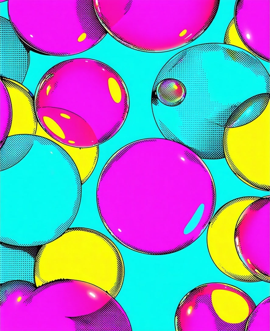 Vibrant Bubble Pattern Design Rug
