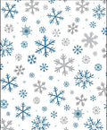 Blue Gray Snowflake Scatter Rug