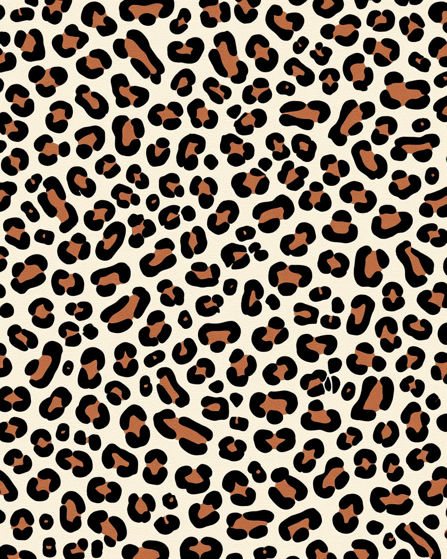 Leopard Print Classic Neutral Tone Rug