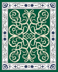 Elegant Cream Floral Border Design Rug
