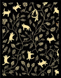 Whimsical Cat And Foliage Pattern Rug