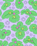 Cute Frogs and Lily Pads Pattern Rug