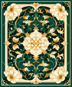 Ornate Floral Pattern Rug