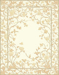 Elegant Floral Vine Border Design Rug