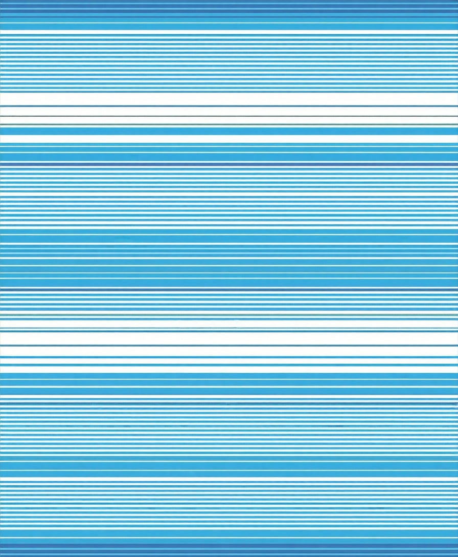 Modern Blue White Striped Pattern Rug